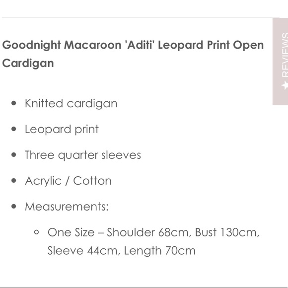 Goodnight Macaroon Aditi Leopard Cardigan - Picture 10 of 11